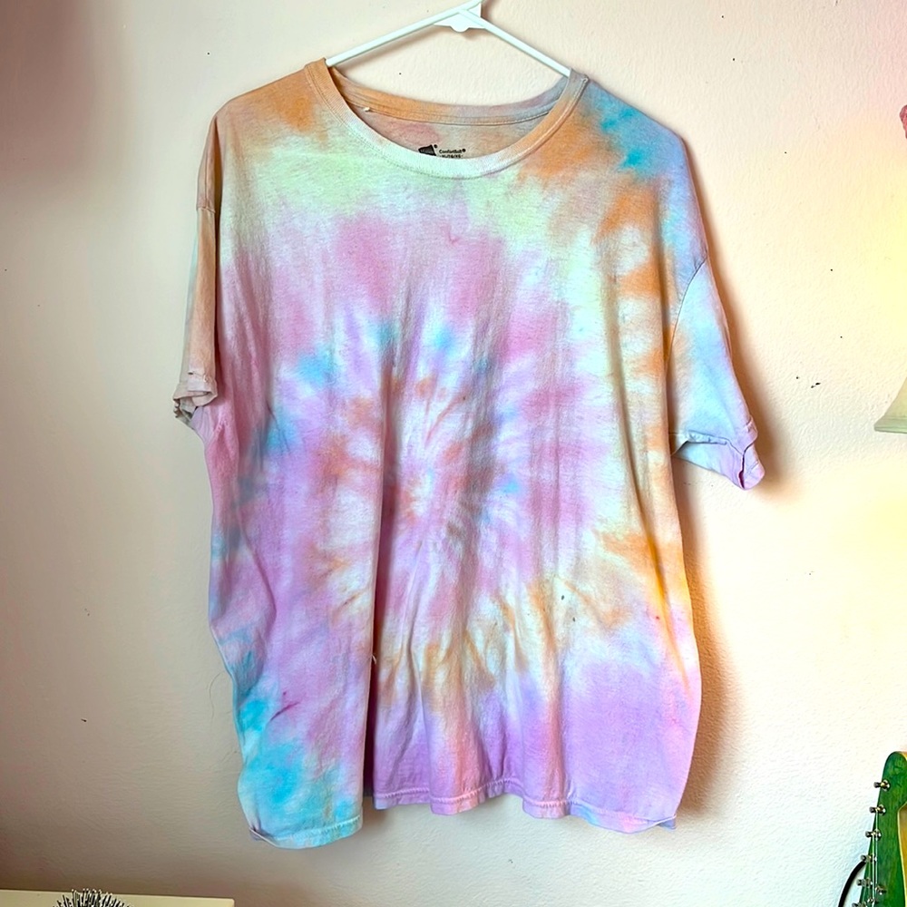 pastel tye dye tee shirt oversized